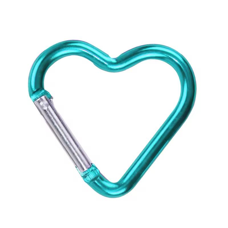 Heart-shaped aluminum carabiner